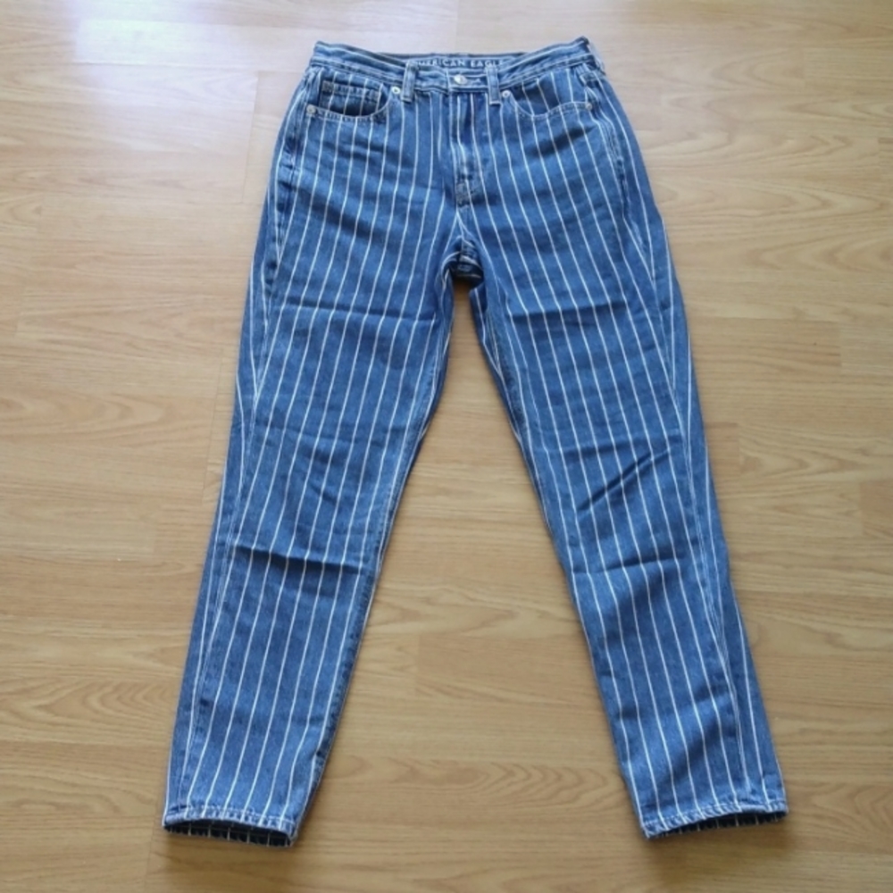 NWOT American Eagle Outfitters Striped Mom Jeans | Size 2 Regular